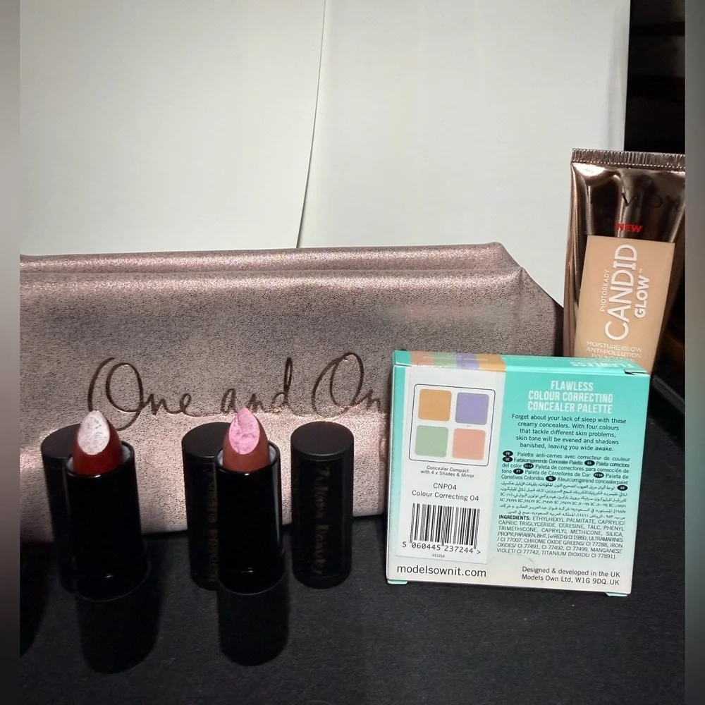 Revlon Candid Glow, Models Own Pallete, Zuliani Lipstick Collection and FREE Bag